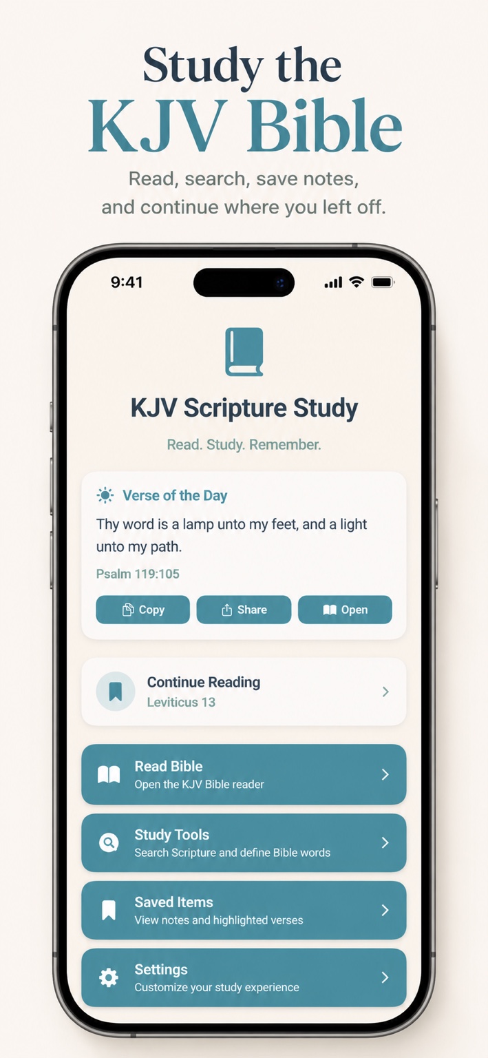 KJV Scripture Study app preview